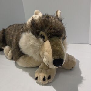 Wild Republic Jumbo Timber Wolf Realistic Plush 30" Giant Large Stuffed Animal